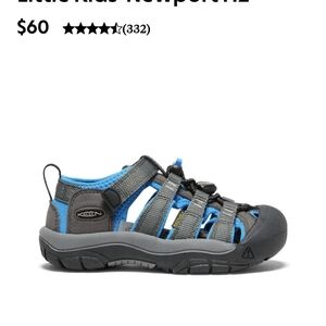 Keen Little Kids Newport H2 Sandal in Blue and Gray